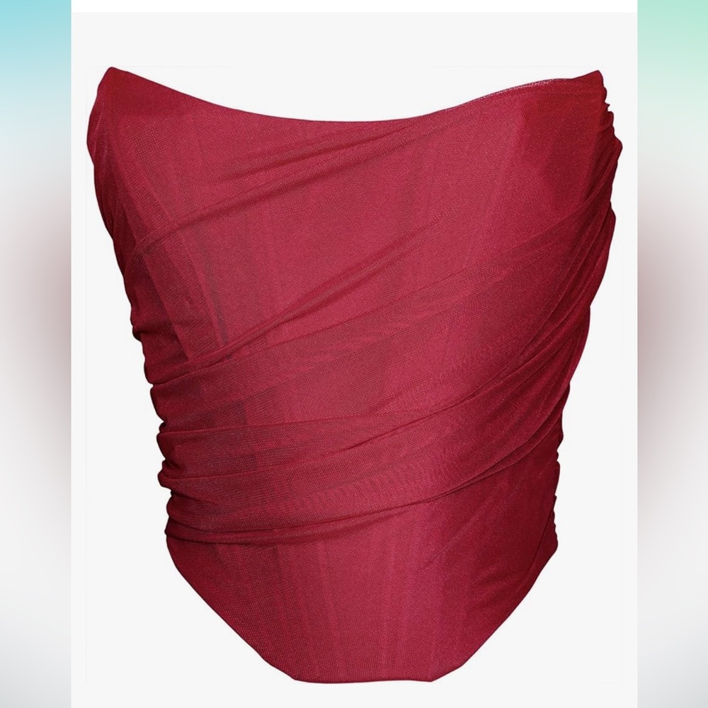 BRAND NEW Red Strapless Corset Top (tag still on)